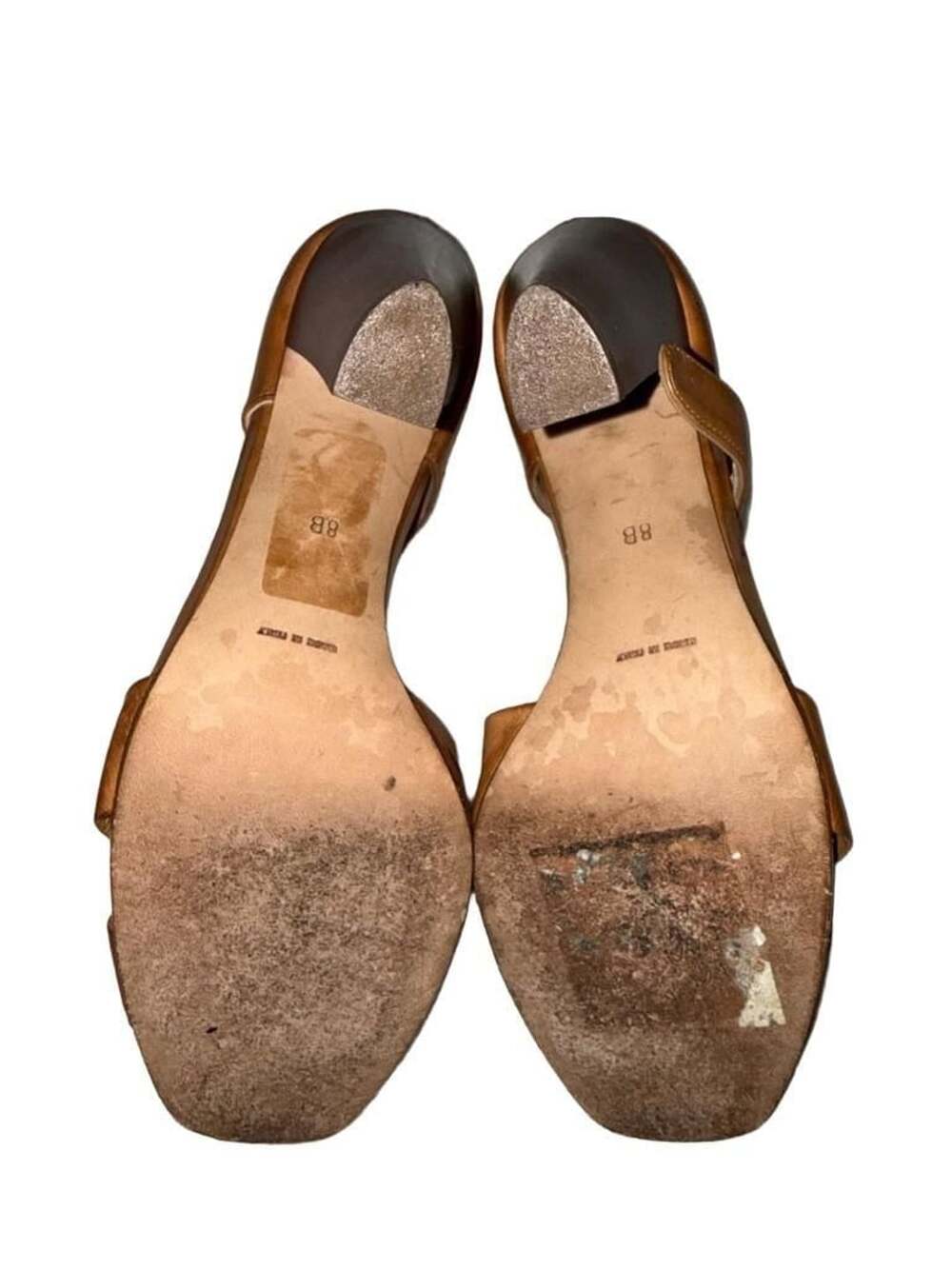 Cole Haan Collection Sandals Size 8B Brown Leather Heels Shoes - Picture 5 of 5